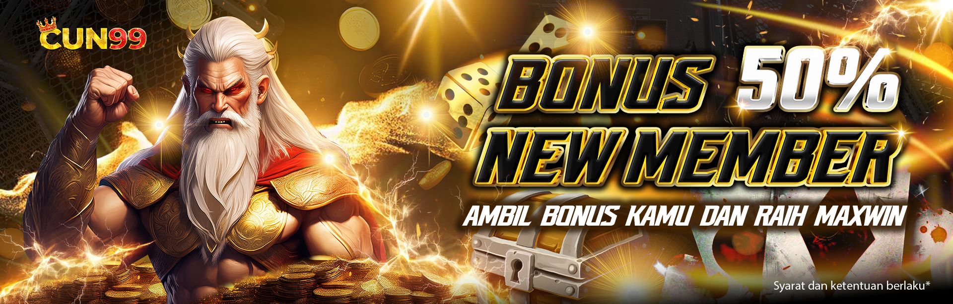 BONUS NEW MEMBER SLOT 50%